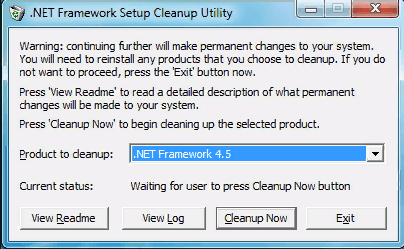 udalenie net cherez net framework cleanup tool