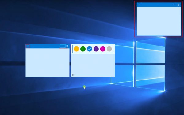 Несколько стикеров для рабочего стола в Windows 10