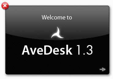 Приветственное окно программы AveDesk
