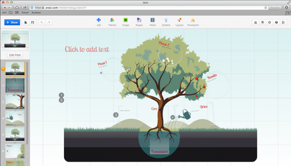 Создание презентации в Prezi