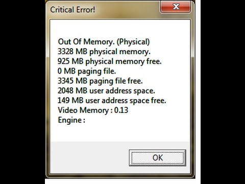 Ошибка «Out Of Memory» при запуске DN