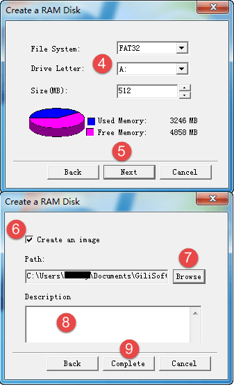 Интерфейс программы Gilisoft RAMDisk